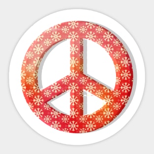 Christmas peace sign Sticker